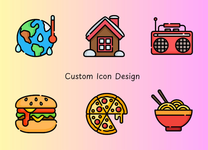 Gig Preview - Do vector line icon set, custom flat icon logo design for you