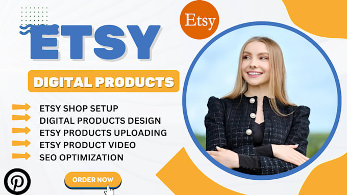 Gig Preview - Design etsy digital product setup etsy digital product shop etsy digital product