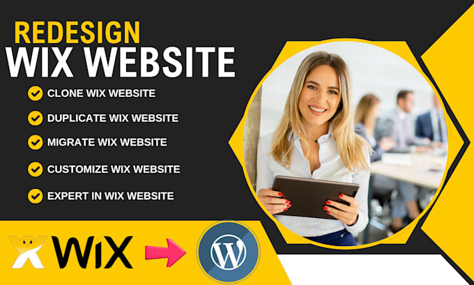 Gig Preview - Wix website redesign clone wix blog wix booking website customize wix website