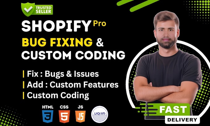 Gig Preview - Do shopify bug fixing and shopify custom coding