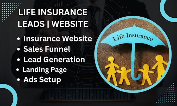 Gig Preview - Generate hot life insurance leads final expense leads sales funnel landing page