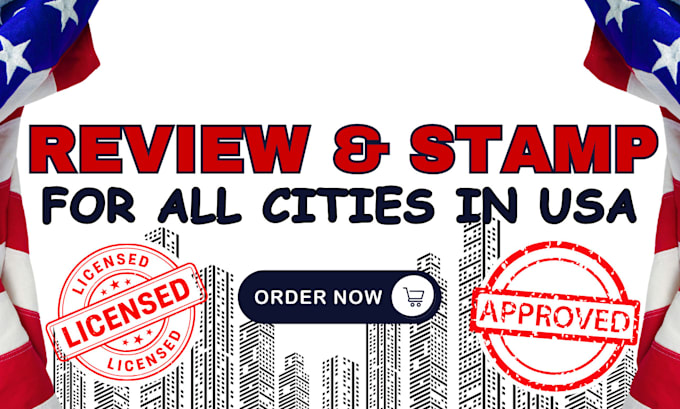 Gig Preview - Review, stamp and seal your floor plan, site plan, blueprint for USA city permit