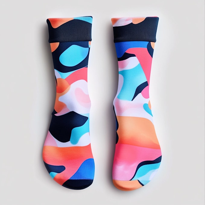 Gig Preview - Do design modern and unique custom socks