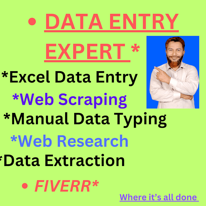 Gig Preview - Do web research accurate data entry any copy and paste work