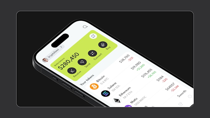 Gig Preview - Design a crypto mobile app UI UX screens for IOS and android in figma