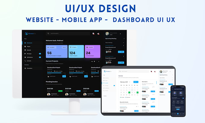 Gig Preview - Design website UI UX, dashboard ui ux, mobile app UI UX