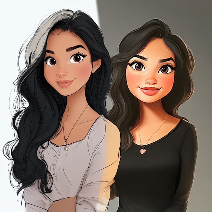 Bestseller - draw a cartoon portrait in my disney style