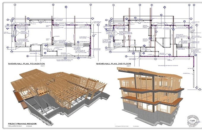 Gig Preview - Do architectural draw and stamp blueprint for permit in the USA