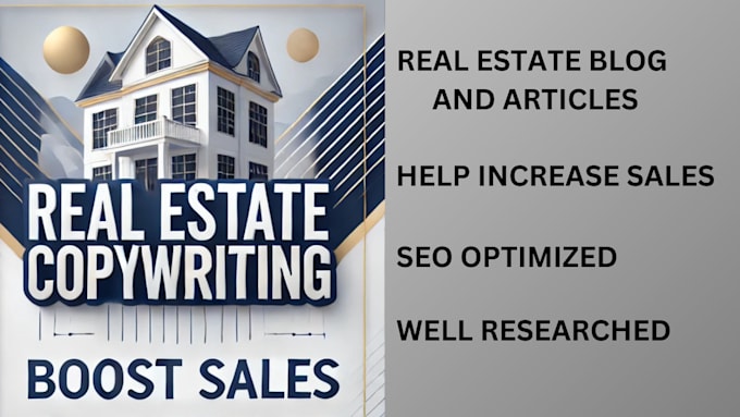 Bestseller - write real estate article and blogs for sales