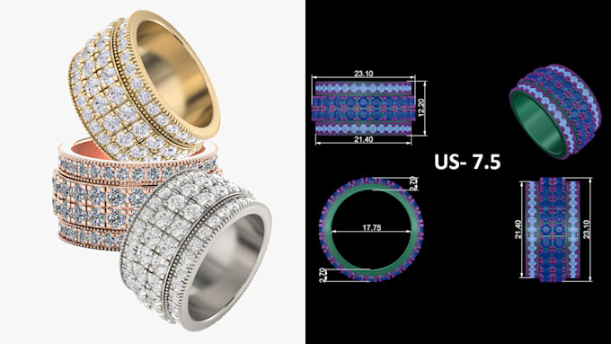 Gig Preview - Do 3d jewelry cad design and rendering