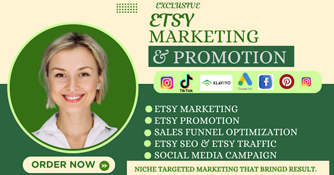 Gig Preview - Etsy promotion etsy SEO pinterest marketing to boost etsy sales etsy traffic