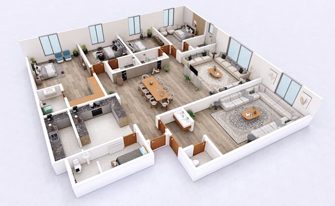 Bestseller - convert 2d drawing to 3d floor plan using sketchup and lumion