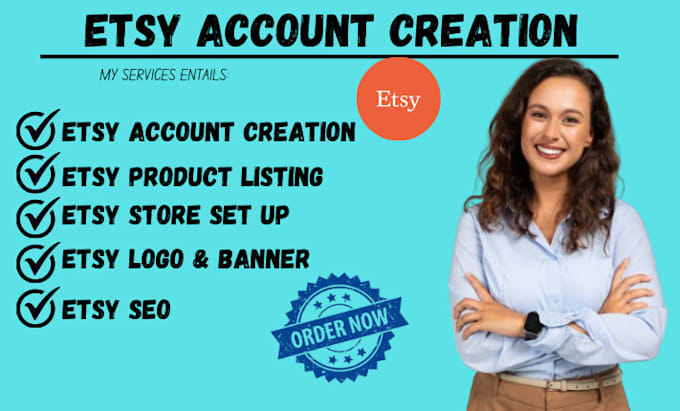 Gig Preview - Do etsy account creation list etsy top product do etsy seo