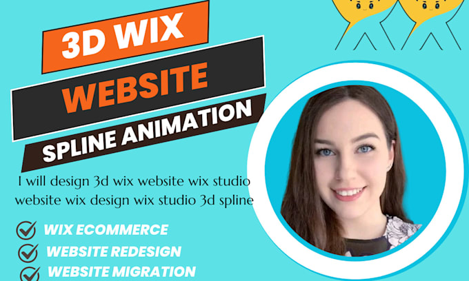 Bestseller - design 3d wix website wix studio website wix design wix studio design spline 3d