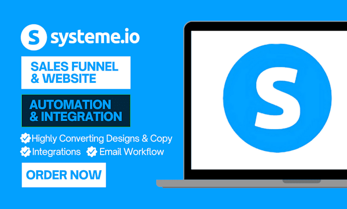 Gig Preview - Design professional systeme io websites, funnels and automations