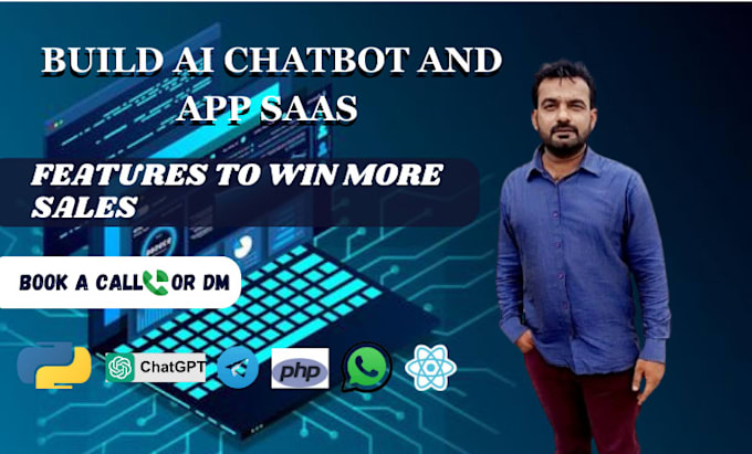 Bestseller - develop ai chatgpt mobile app or website ai saas app ai chatbot ai software