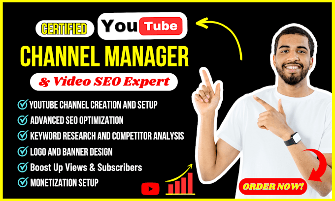 Gig Preview - Be youtube channel manager and video SEO expert for organic growth