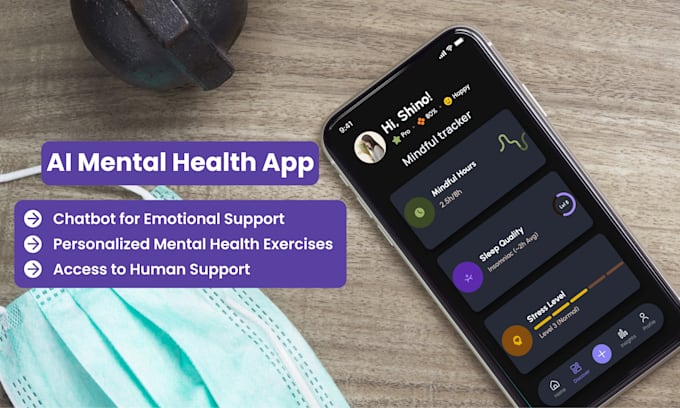 Gig Preview - Develop an ai powered mental health and wellness app like wysa