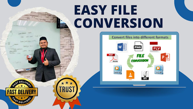 Gig Preview - Convert your files PDF to word, excel, images, and more