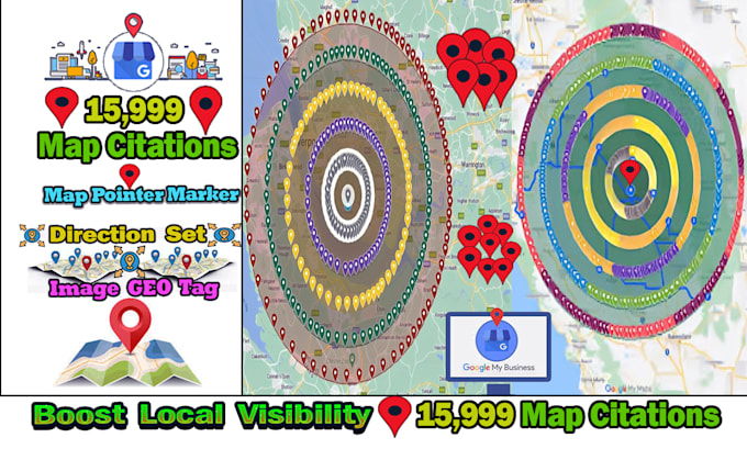 Gig Preview - Do 15999 google maps citations for local SEO with GEO tag to rank gmb gbp