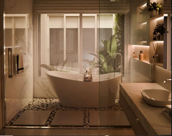 Gig Preview - Render your interior living room, bedroom, bathroom design with visualization