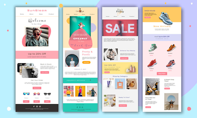 Gig Preview - Design custom mailchimp email template newsletter