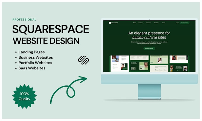 Gig Preview - Build a professional and responsive squarespace website or website redesign