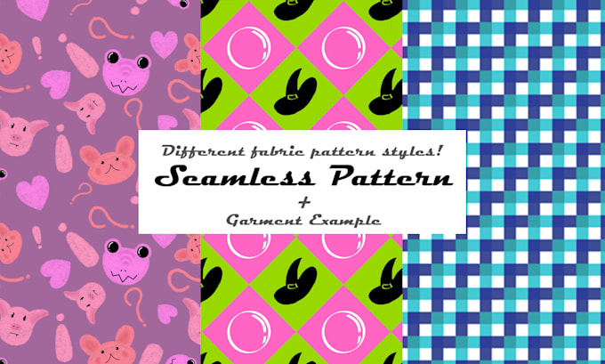 Gig Preview - Design cute seamless fabric pattern in many different styles