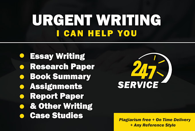 Gig Preview - Do urgent essay writing, research and summary, case study