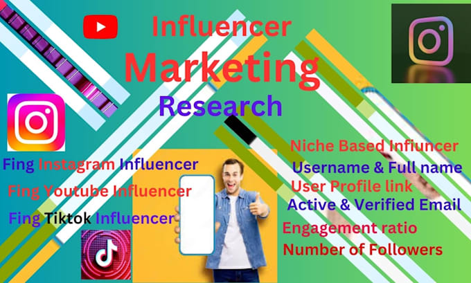 Gig Preview - Find out instagram, youtube, tiktok influencer marketing for your niche brand