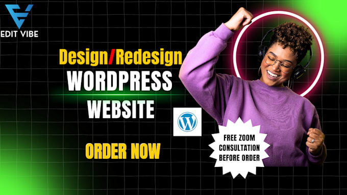 Gig Preview - Build wordpress website design or redesign create wordpress website development