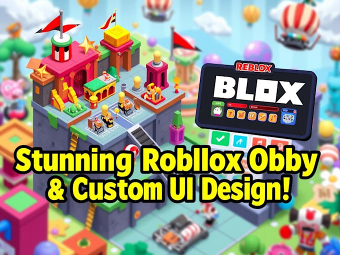 Bestseller - create amazing roblox obby game and design cartoony gui ui for your roblox game