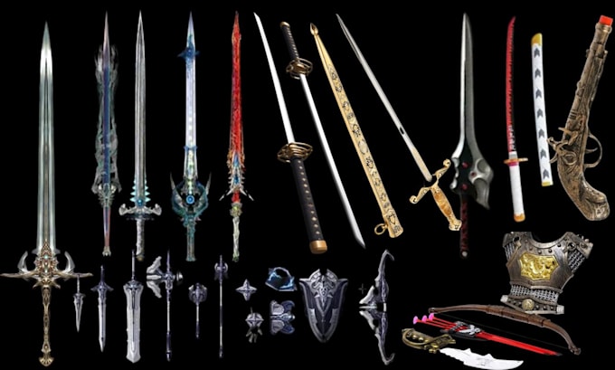 Gig Preview - Model 3d cosplay sword design armor 3d cosplay weapon sheld prop axe 3d printing