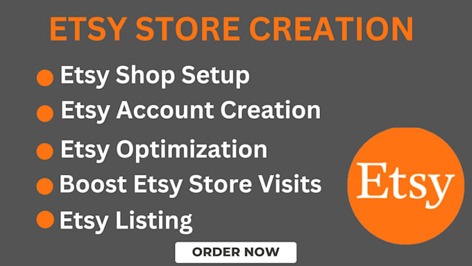 Gig Preview - Create unsuspendable etsy seller account etsy account creation etsy listing