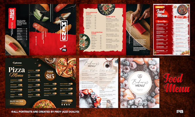 Gig Preview - Design professional restaurant and food menus