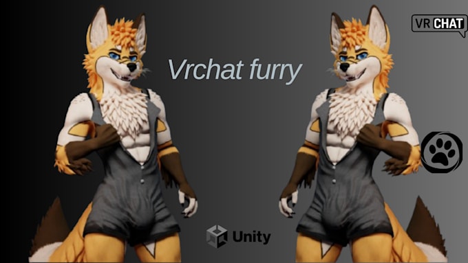 Gig Preview - Create high quality vrchat furry avatar vrc character furry nsfw