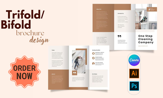 Bestseller - design highquality trifold business brochure pdf marketing brochure design