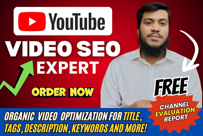 Gig Preview - Do best youtube video SEO expert optimization and channel growth manager