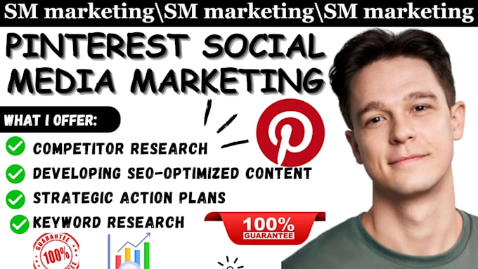 Gig Preview - Do pinterest page marketing manager account setup pin for product marketing