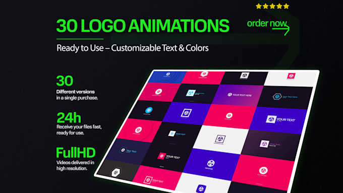 Gig Preview - Make 30 minimal logo animations to elevate your brand