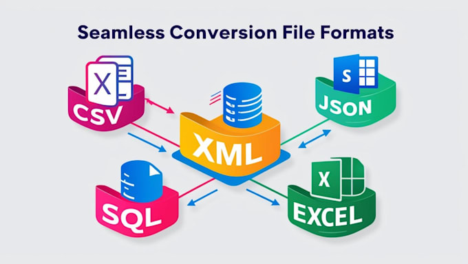 Gig Preview - Convert your files between json, xml, csv, xlsx, sql formats