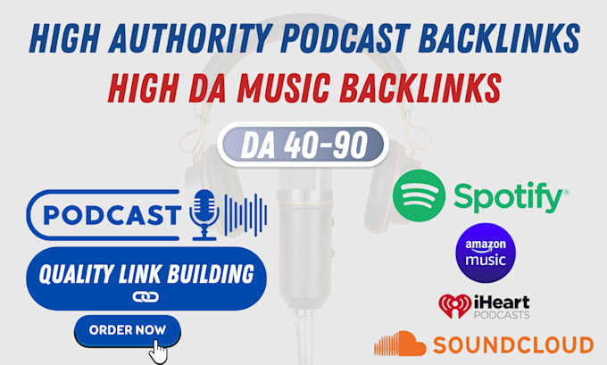 Gig Preview - Boost your website with high da podcast backlinks, music, and contextual links