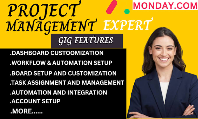 Gig Preview - Setup automations integrations with monday com trello asana clickup monday  crm