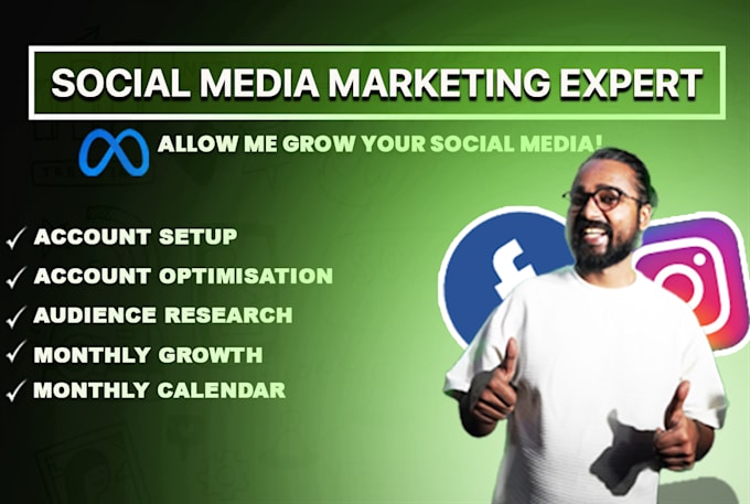 Gig Preview - Be your social media manager and help you to grow organically as well via ads