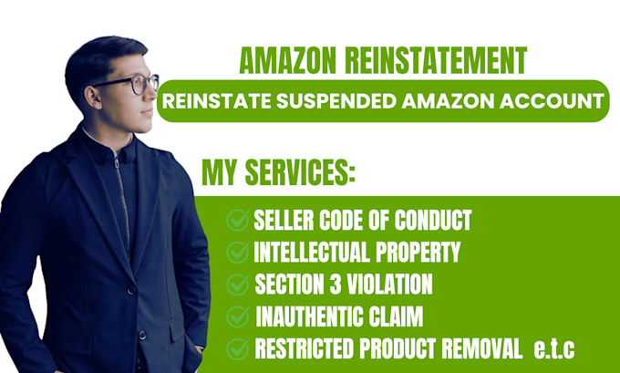 Gig Preview - Reinstate amazon suspended account section 3 amazon suspension appeal