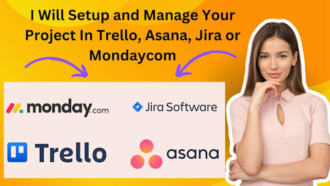 Gig Preview - Setup and manage your project in trello, asana, jira or monday