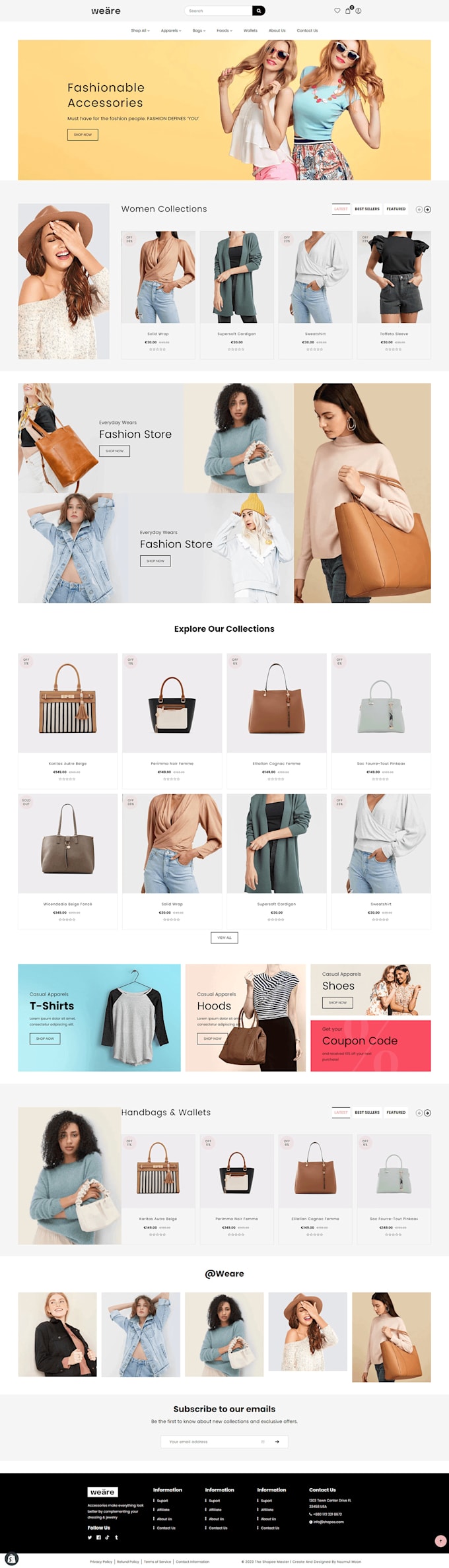 Gig Preview - Design and redesign, shopify, dropshipping, woocommerce, webshop, online store