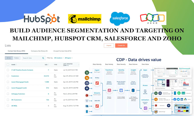 Gig Preview - Build audience segmentation and targeting on mailchimp hubspot CRM salesforce