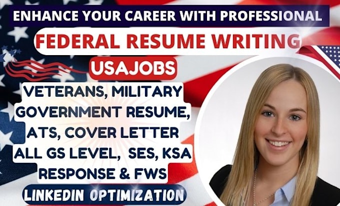 Gig Preview - Write a federal resume for usajobs, tailored to secure your federal positions