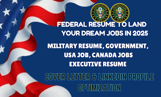 Gig Preview - Enhance your federal resume government executive USA job military resume